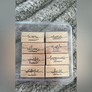 Stampin’ Up Warm Words 2005 Set of 8 Stamps